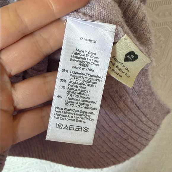 Madewell Payton Pullover Sweater in Coziest Yarn Heather Lilac Purple Size S - Picture 4 of 11